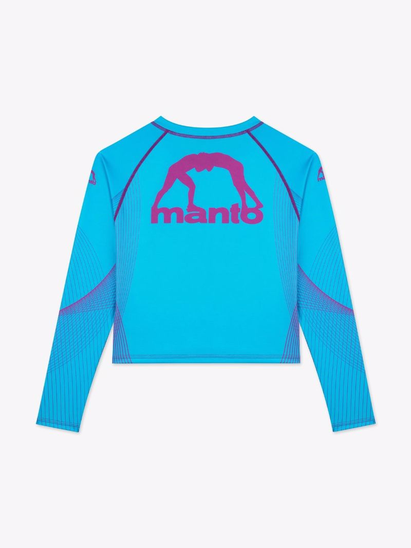 MANTO women rashguard Peacefull violence - blue